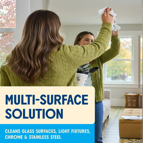 Aunt Fannie's Glass & Window Cleaning Wipes, 35-count, streak-free cleaner for glass and other surfaces.