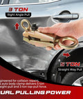 5 Ton Dual Direction Auto Body Clamp Self Tightening Frame Pull Clamp Grips For Collision Repair in use on car.