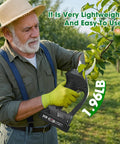 Person using Cordless Electric Pruning Shears For Gardening And Landscaping, Brushless Motor Power, Portable Pruner with 1 inch cut.