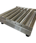 Heavy Duty Roller Top Bench Scale 18 X 18 Inches 500 Lb Capacity NTEP Legal metal platform with rollers for easy box sliding.