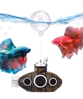 Mini Floating Submarine Fish Tank Decor Dope Resin Eco Friendly Vintage Underwater Aquarium Accessory with Bettas