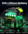 Lithium battery 21V for Cordless Leaf Blower With Turbo Power 980000 RPM Beast Mode Wind 50 m/s, two 4Ah batteries pictured