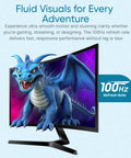 27 Inch Curved Monitor With 1080p FHD Display, 100Hz Refresh Rate, 4ms Response, 1800R Curvature showing a dragon image