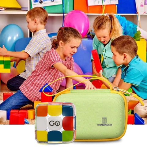 Pro Grade Award Winning Hard Protective Storage Case For Smart Bluetooth Speed Puzzles built ultra tough Eva exterior with colorful speed cube.