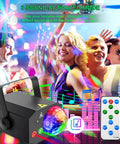 Disco Ball Stage Lights With Remote Control 2 In 1 Strobe Laser RGB Color Effect For DJ Parties Clubs Bars with crowd dancing