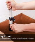 Person using Box Resizer Tool With Scoring Wheel For Cardboard Boxes And Shipping Boxes, customizing box size.