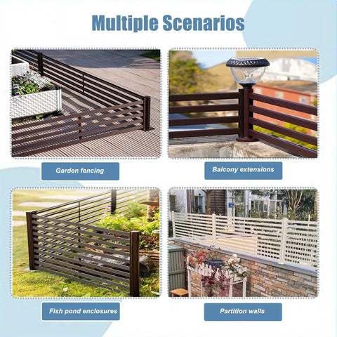 Top Shelf Outdoor Balcony Guardrail With Custom Length Aluminum Panels Built Like A Tank For Patios Gardens And Retaining Walls Matte Finish used in garden fencing and balcony extensions.