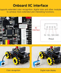 AI robot kit for STEM education with IIC interface and color recognition features