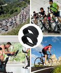 Double Adhesive Adjustable Bike Pedal Straps With Anti Slip Toe Clips Universal Foot Straps in various cycling scenes