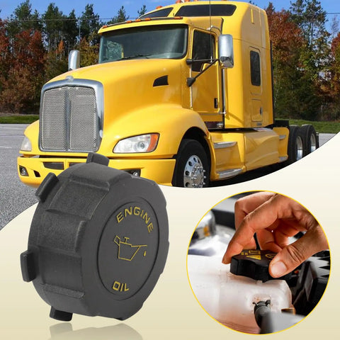 Engine Oil Fill Cap For ISX ISX15 ISZ13 QSX15 Engines And Peterbilt Glider Trucks with installation view