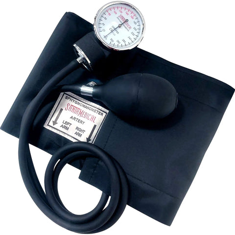 Reliable Manual Blood Pressure Cuff For Adults With Durable Aneroid Sphygmomanometer, Easy Read Gauge, Home Health Monitoring, Medical Grade Accuracy, Built To Last Comfort Cuff For Everyday Checks, black cuff and gauge