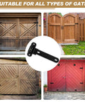 Beefy 4 Pack 13 Inch Heavy Duty Gate Hinges 900 Lb Capacity 180 Degree Open Thickened Solid Carbon Steel Hardware Bolt On Or Weld On For Barn Wood Metal Gates Fences Sheds Garages Garden Gates Obround Hole on wooden and metal gates