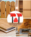 Must Have Set Of 3 Wood Graining Tools For DIY Texture Painting With Rubber Roller And Handles, showing usage on various surfaces.