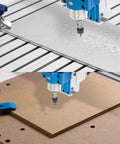 CNC machine working on Aluminum Spoilboard For PROVerXL 4030 CNC Router Beefy Aluminum Base with smooth finish, 51x12x8 cm
