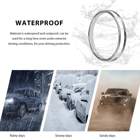 4 Pack Hub Centric Rings 67 To 73mm Wheel Center Bore Adapters Aluminum alloy with waterproof material shown under different weather conditions.