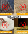 12 Pack Rug Tape For Hardwood Floors Keeps Rugs In Place with No Slip not suitable for rubber, jute, fluff, or carpeted floors