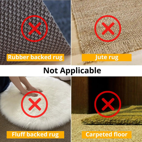 12 Pack Rug Tape For Hardwood Floors Keeps Rugs In Place with No Slip not suitable for rubber, jute, fluff, or carpeted floors