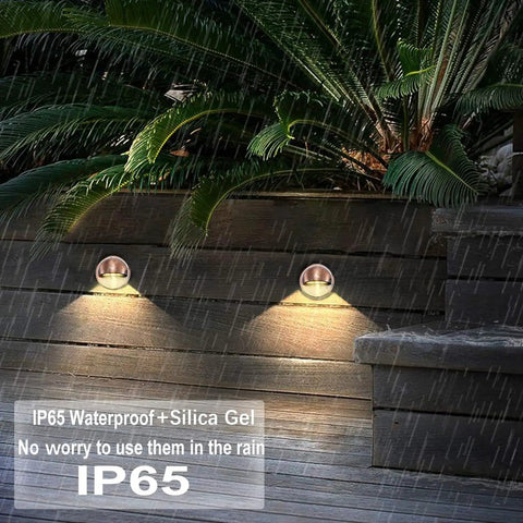 Dope Outdoor LED Deck Lights Kit for Home Yards, Low Voltage 12V DC, IP65 Waterproof Recessed Step Lights, illuminating steps in rain
