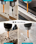 EXFEIN 12-piece diamond drill bits set for tile, masonry, wood and plastic; 1/4in quick-change hex shank; dry/wet use.