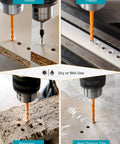 Upgraded Masonry Drill Bit Set 3/16 To 3/8 Inch Serrated Carbide Bits for wood, plastic, masonry, and wet drilling tile.