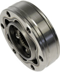 Front Drive Shaft CV Joint Replacement For Your Ride, Direct Fit, Restores Smooth Power Transfer After Collision Damage Or Water Infiltration, OEM-Quality CV Joint Built To Last In Real World Driving, metal front CV joint close-up