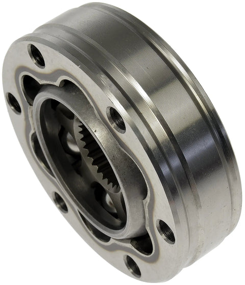 Front Drive Shaft CV Joint Replacement For Your Ride, Direct Fit, Restores Smooth Power Transfer After Collision Damage Or Water Infiltration, OEM-Quality CV Joint Built To Last In Real World Driving, metal front CV joint close-up