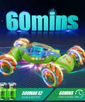 4WD Gesture Sensing RC Car For Kids Remote Control Stunt Vehicle With 360 Degree Drift, featuring dual 500mAh batteries