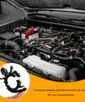 Engine bay with 60 Piece Car Wire Loom Routing Clips, Rugged Nylon Self Locking Straps for automotive harness routing replacement.