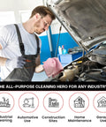 Mechanic using Premium Color Terry Cloth Rags 25 Lb Bulk Bag Super Absorbent Cotton Cleaning Rags For Garage And Shop Industrial Use And Housekeeping Multi Purpose Towels For Quick Mess Cleanups on car engine