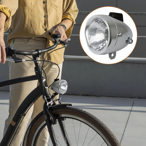 Retro Style Bicycle Light Kit With 12V 6W Generator, Headlight And Taillight Set For Most Bikes Including BMX, Cruiser, Road, Mountain, Folding, Electric, And More Universal Fit For Safer Day And Night Rides