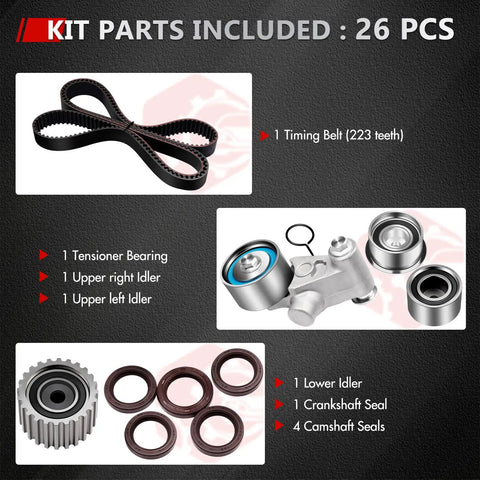 Premium Timing Belt Tensioner And Idler Bearing Kit For Subaru Legacy And Outback 1999 To 2012 2.2L Ej22E And 2.5L Ej253 Sohc Straight Swap No Sweat Diy Install Smooth Ride Guaranteed