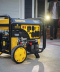 10,000-Watt Wireless Remote Start Portable Backup Power Generator For Home Use With CO Shield Auto Shutoff on driveway