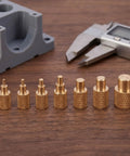 Seven Piece Heat Set Insert Tips Kit For Soldering Iron With Adapter, 900M T18 ST Series Compatible on wood table