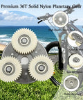 Beefed Up E Bike Motor Gear Clutch Kit With 36T Nylon Planetary Gear Set And 88mm Clutch For Bafang Hub Motors 500W 750W