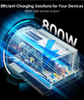 Heavy Duty 55 Amp RV Power Converter 120V AC to 12V DC Battery Charger with 800W output and cooling fan design.