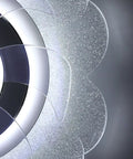 Close-up of Ceiling Fan with Light 18.5 inch App Control Flush Mount Low Noise 6 Gears with glittery blades.