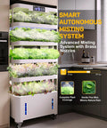 Massive Vertical Hydroponic Growing System With 148 Pod Indoor Garden Tower in kitchen with misting system