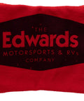 Edwards Motorsports & RVs logo on red cloth background
