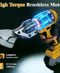20V Max Cordless Sheet Metal Cutter Bare Tool Compatible With 20V Max And 60V Flex Batteries shown in use with cutting shears