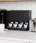 Four Compartment Coffee Pod Dispenser For Breakroom Holds Up To 120 Pods Keeps Your Coffee Station On Point Black Plastic