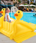 Child on Giant 98 Inch Duck Inflatable Pool Slide With Upgraded PVC Durable Water Slide For Above Ground And Inground Pools