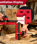 Heavy Duty 4 Pc Aluminum Corner Clamps Perfect For Precise Woodworking Projects With Rust Proof And Durable Construction For Easy Right Angle Jigging, 90 degree clamp in use.