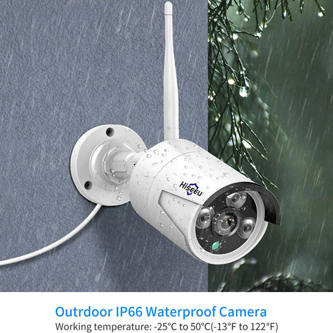 Add On 3MP Outdoor Wireless Security Camera For 10 Channel Systems waterproof wall-mounted with raindrops