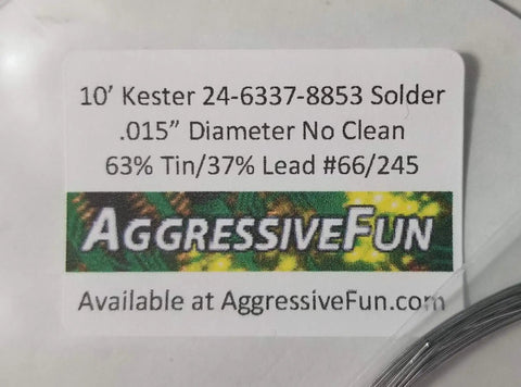 245 No Clean Core Solder 63/37 0.015 Inch Solder Wire With No Clean Flux label and 10' roll