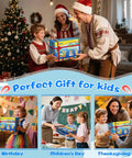 Family exchanging Air Dry Clay Kit For Kids With 158 Colors And Sculpting Tools, DIY Modeling Clay Set, in festive setting