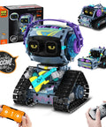 3In1 Remote And App Controlled STEM Robot Building Kit For Kids 6 To 14 433 Pcs Building Blocks Set With LED Dynamic Eyes And Fun Sounds Build A Rock Robot Truck Or Road Roller Perfect Gift For Boys And Girls. 433 pcs, plastic, robot truck