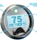 Razorback Technology 3.1 infrared belt temperature gauge, black belt with digital blue display