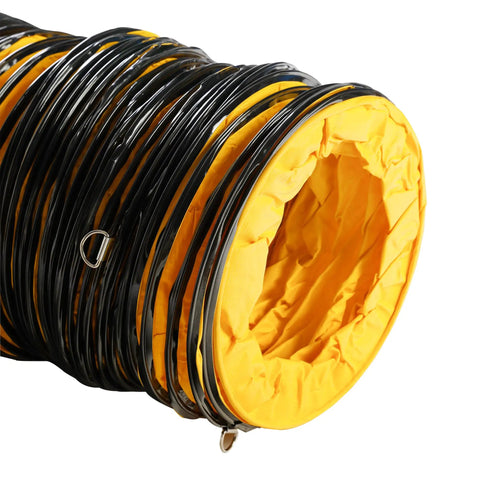 25 Ft PVC Flexible Duct For Exhaust Fans 12 Inch Diameter Heavy Duty Vent Hose With Steel Spring Wire Non Collapsible Close-up