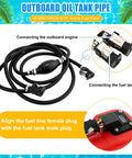 Outboard Fuel Line Hose Kit Five Sixteenth Inch Ten Feet With Primer Bulb And Quick Female Tank Connector Plus Fuel Filter Brass Tank Pro Grade Compatible With Yamaha Mercury Johnson OMC Motors 4 HP To 200 HP