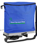 Handheld Grass Seed Spreader For Lawns With 25Lb Seed Bag Waterproof Bag Rare Baffle And Precision Gears Blue Color